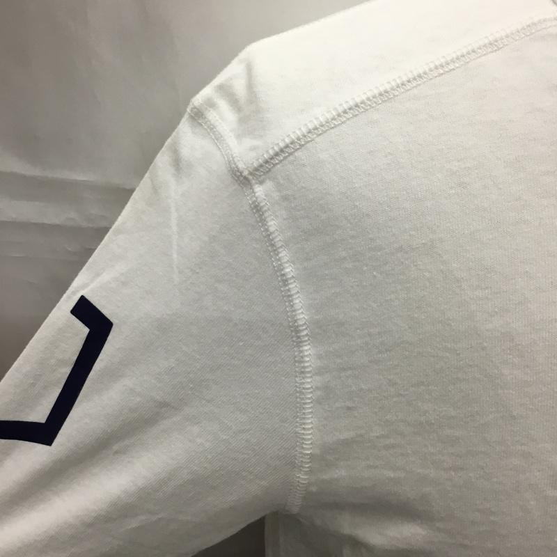 ジースターロゥ G-STAR RAW カットソー 長袖 長袖カットソー クルーネックカットソー ロングスリーブカットソー プリントTシャツ S ロゴ、文字 白 / ホワイト /  メンズ USED 古着 中古 10108775