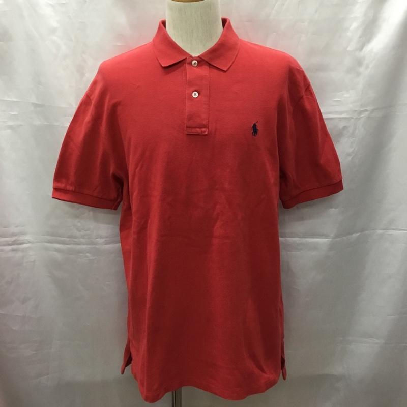 ポロラルフローレン POLO RALPH LAUREN ポロシャツ 半袖 L 無地 赤 / レッド / メンズ USED 古着 中古 10108686
