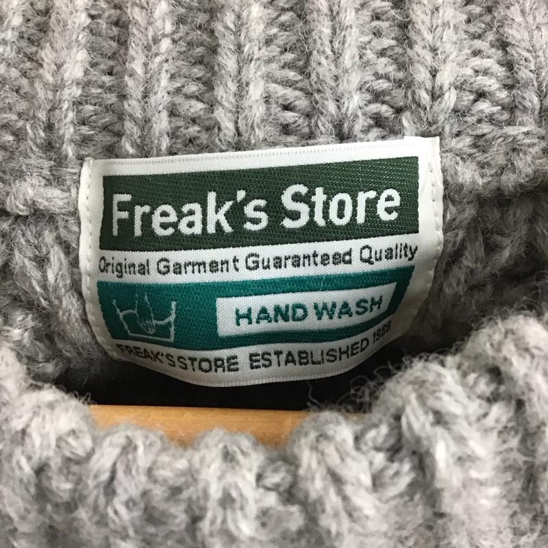 フリークスストア FREAK S STORE ニット、セーター 長袖 長袖ニットカットソー クルーネック セーター M 総柄 灰 / グレー / メンズ USED 古着 中古 10137297