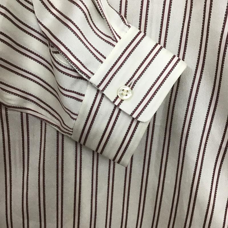 アンタイトル UNTITLED カットソー 長袖 2 ストライプ 白 / ホワイト / レディース USED 古着 中古 10132128