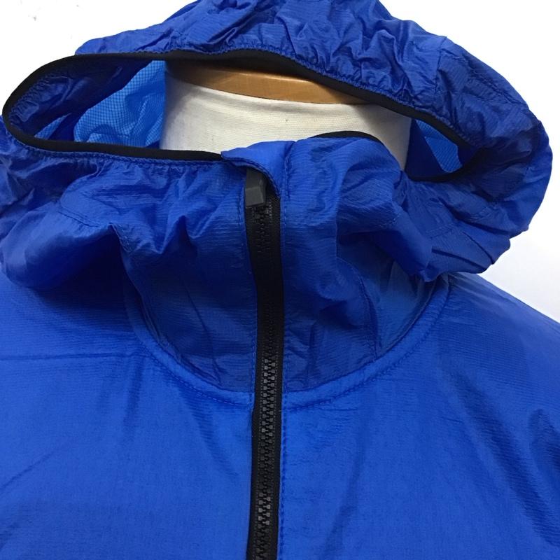 アディダス adidas パーカー 長袖 dq1493 AGRAVICHOODEDALPHASHIELD ジップアップパーカー スポーツウェア M ロゴ、文字 青 / ブルー / メンズ USED 古着 中古 10124726