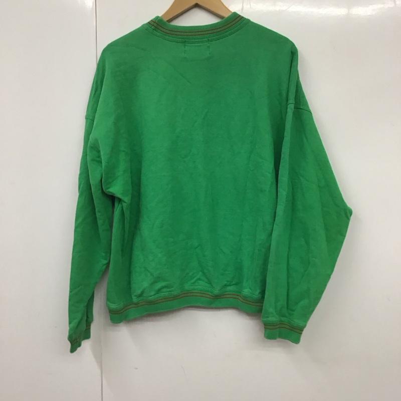 古着 USED トレーナー 長袖 長袖トレーナー スウェット クルーネック プルオーバー M 刺繍 緑 / グリーン / メンズ USED 古着 中古 10130317