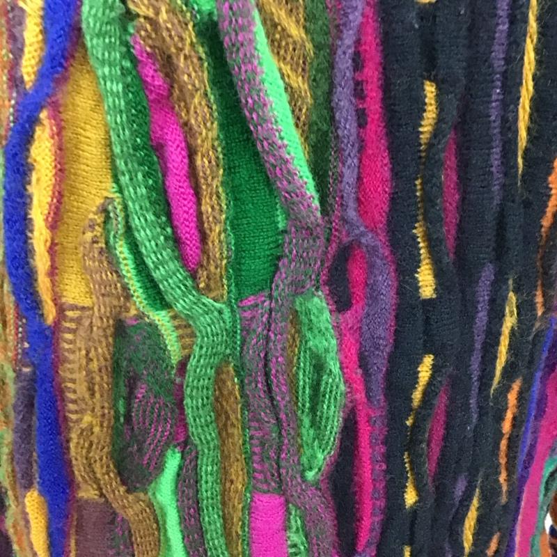 クージ COOGI ニット、セーター 長袖 長袖ニットカットソー クルーネック セーター M 総柄 マルチカラー / マルチカラー / メンズ USED 古着 中古 10128050