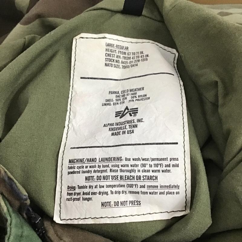 アルファインダストリー Alpha Industries ジャケット、上着 ジャケット、ブレザー ジップアップジャケット ジャンパー ミリタリージャケット カジュアルジャケット L カモフラージュ柄・迷彩 マルチカラー / マルチカラー / メンズ USED 古着 中古 10105752