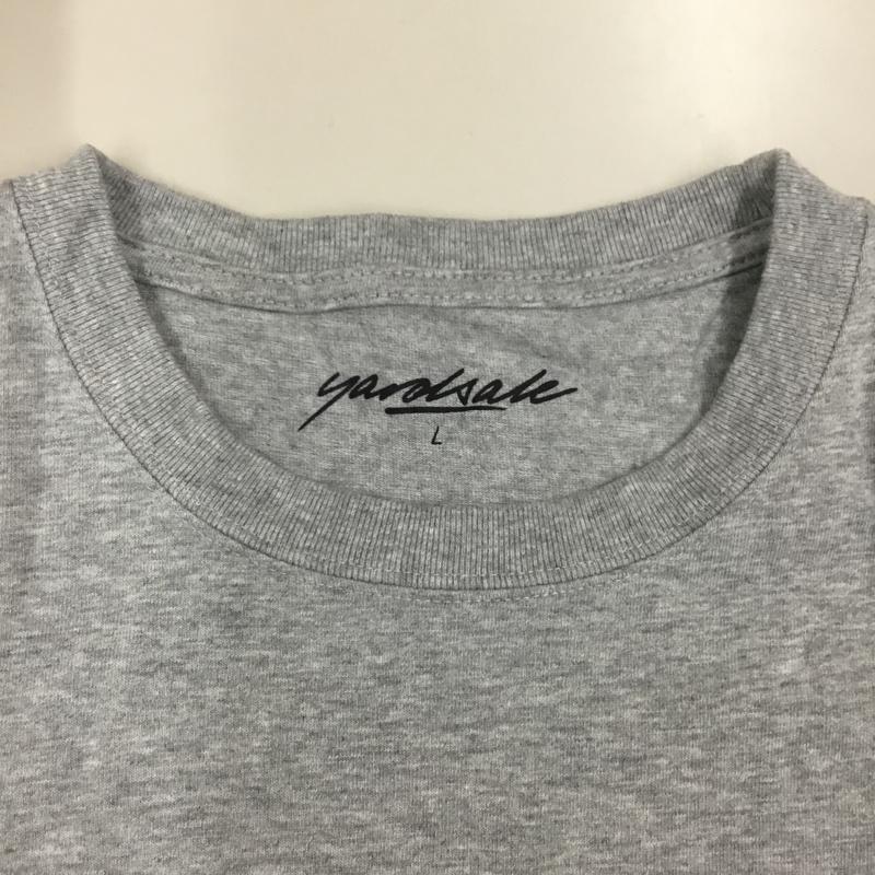 ヤードセール yardsale Tシャツ 半袖 半袖カットソー プリントTシャツ クルーネックカットソー L ロゴ、文字 灰 / グレー / メンズ USED 古着 中古 10122910
