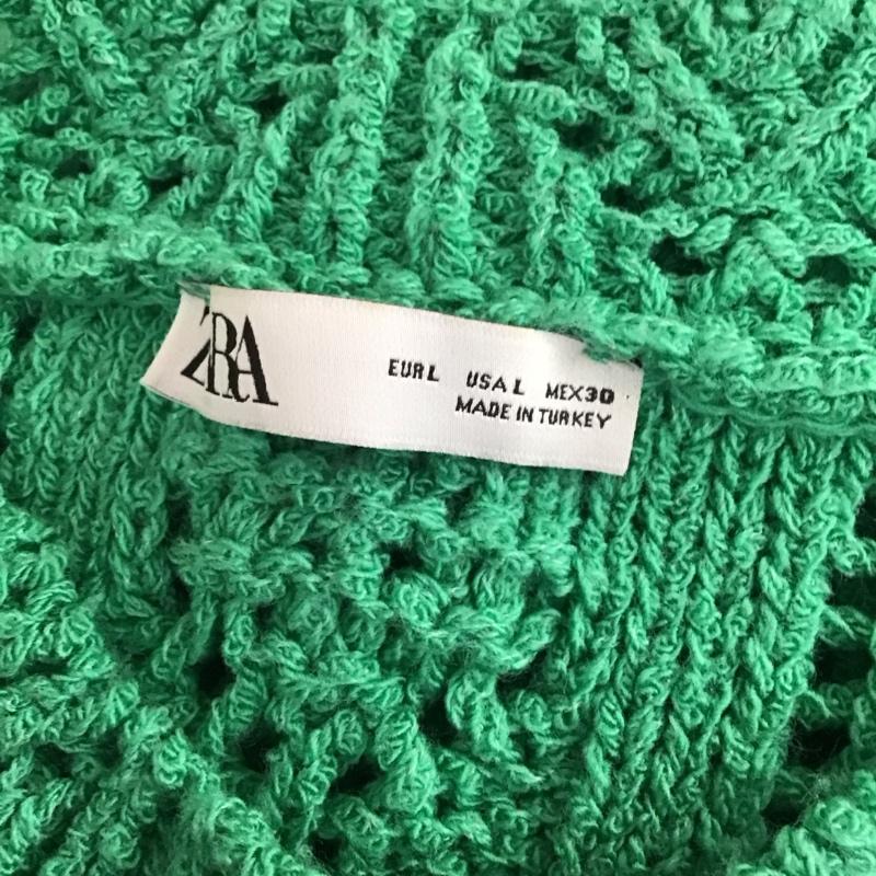 ザラ ZARA ニット、セーター 長袖 5802 103 500 L  緑 / グリーン /  レディース USED 古着 中古 10117222