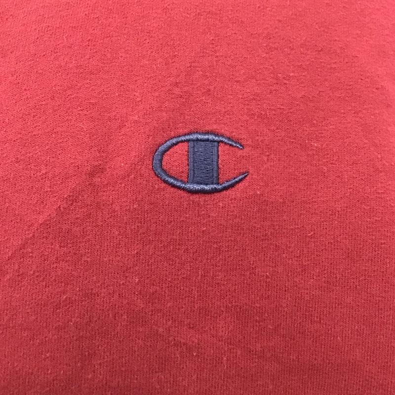 チャンピオン Champion トレーナー 長袖 長袖トレーナー スウェット クルーネック リブスウェットカットソー M ロゴ、文字 えんじ / ワインレッド /  メンズ USED 古着 中古 10118260
