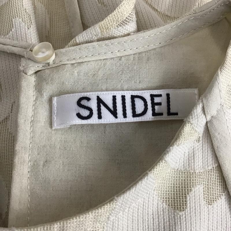 スナイデル SNIDEL カットソー 半袖 swfb203158 パイピングオパールブラウス ノースリーブカットソー 0 総柄 アイボリー / アイボリー / レディース USED 古着 中古 10120102