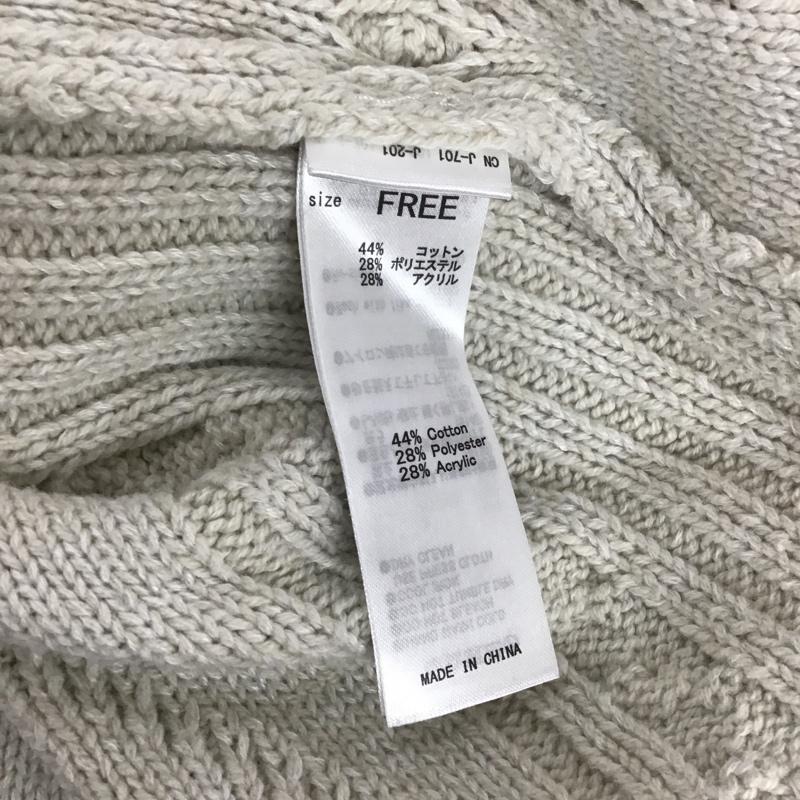 マウジー MOUSSY シャツ、ブラウス 長袖 010dss70-0490 CABLEKNITシャツ 長袖ニットカーディガン カラーニットカーディガン FREE 無地 ベージュ / ベージュ / レディース USED 古着 中古 10105647