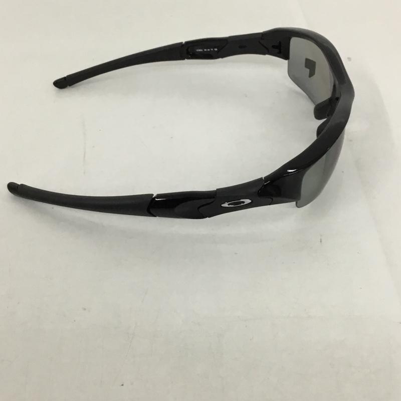 オークリー OAKLEY めがね・サングラス サングラス 12-900J FLAK JACKET スポーツサングラス ミラーレンズ 箱有 ロゴ、文字 黒 / ブラック / メンズ USED 古着 中古 10129375