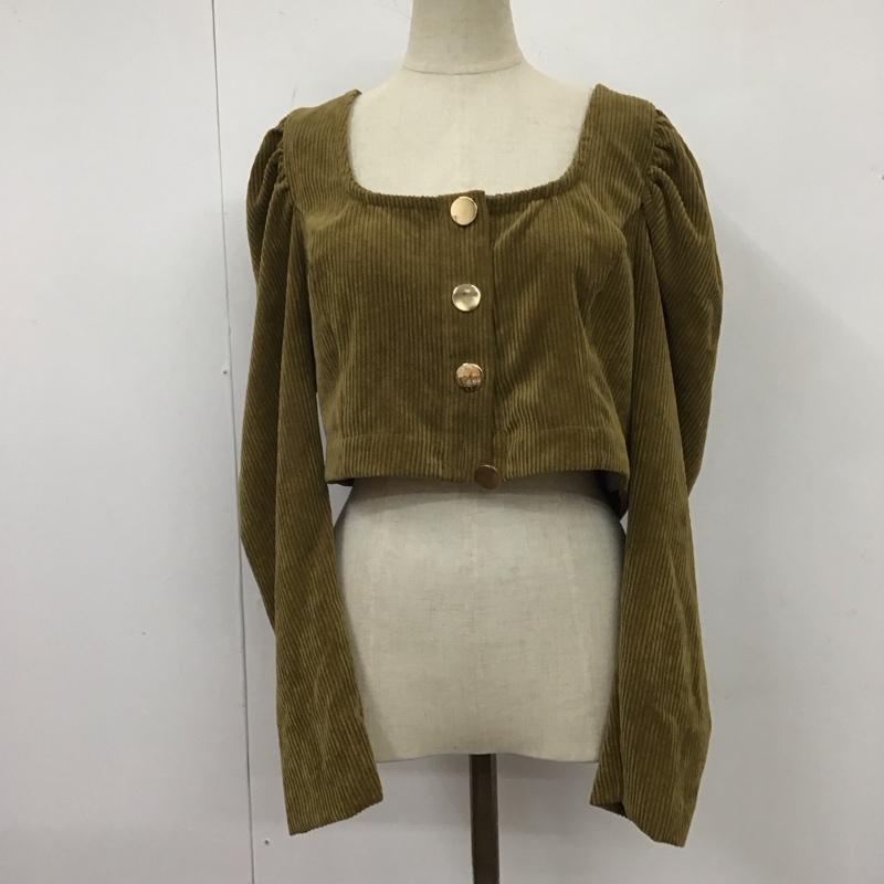ザラ ZARA ジャケット、上着 ジャケット、ブレザー 7969 246 751 ショート丈 コーデュロイ トップス L 無地 キャメル / キャメル / レディース USED 古着 中古 10109690