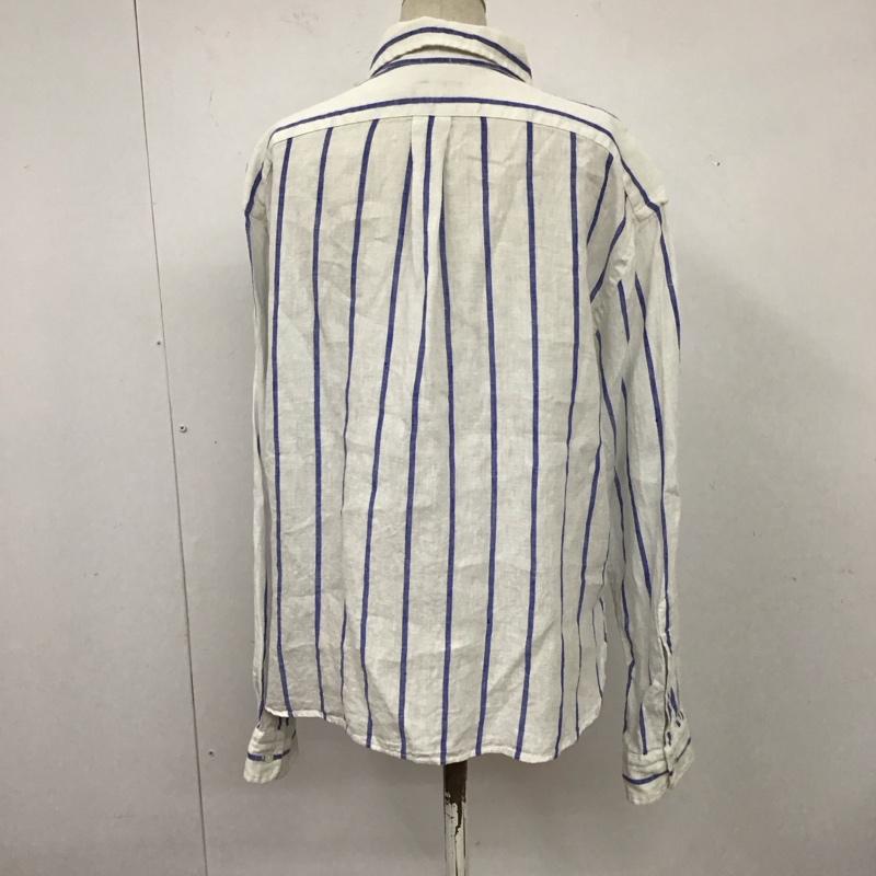 ポロラルフローレン POLO RALPH LAUREN シャツ、ブラウス 長袖 長袖シャツ ストライプシャツ カラーシャツ 長袖カットソー XXS ストライプ 白 / ホワイト / レディース USED 古着 中古 10115987