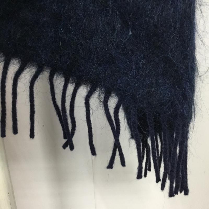 コーチ COACH マフラー マフラー E7804 32113 大判ストール 大判マフラー ポケット付き ショール ロゴ、文字 灰 / グレー / X 紺 / ネイビー / レディース USED 古着 中古 10143823