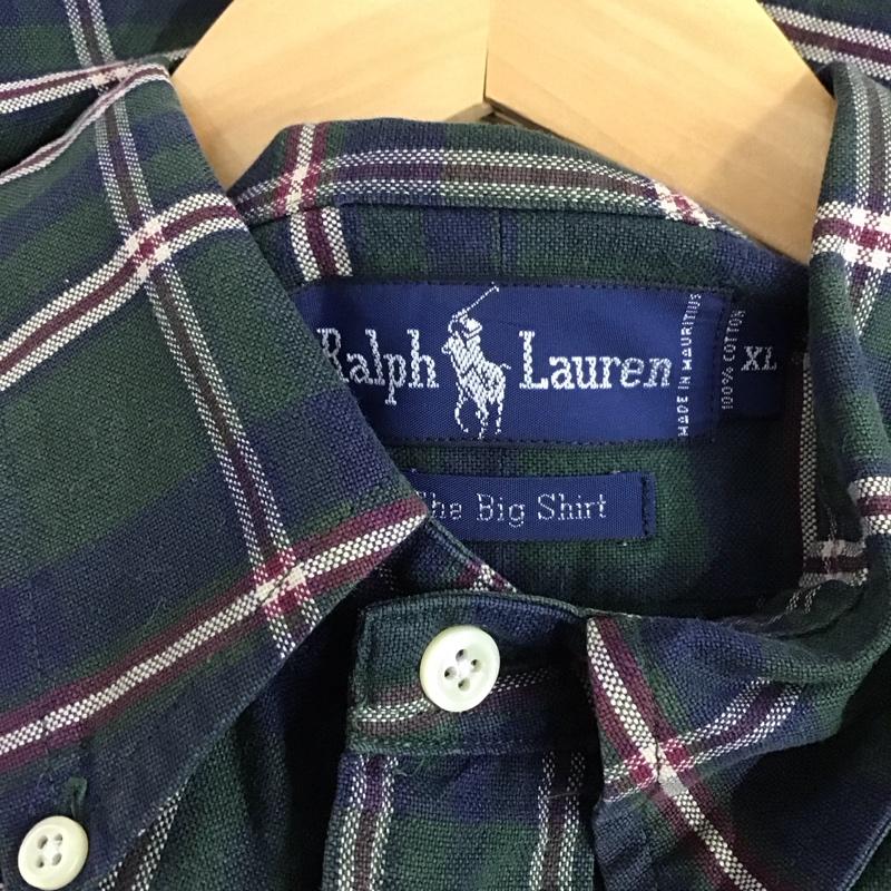 ラルフローレン RALPHLAUREN シャツ、ブラウス 長袖 ボタンダウンシャツ XL チェック マルチカラー / マルチカラー / メンズ USED 古着 中古 10128505