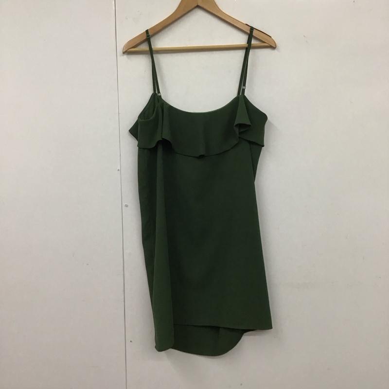 ザラベーシック ZARA BASIC ワンピース ミニスカート M 無地 緑 / グリーン /  レディース USED 古着 中古 10131909