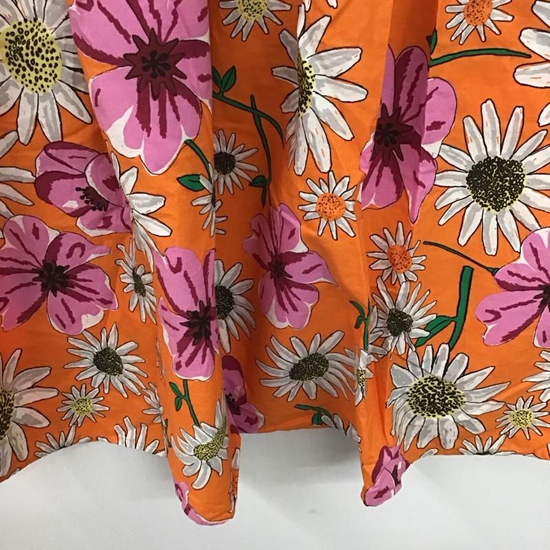 ザラ ZARA ワンピース ロングスカート 半袖ロングワンピース クルーネック プリントワンピース L プリント マルチカラー / マルチカラー / レディース USED 古着 中古 10135551