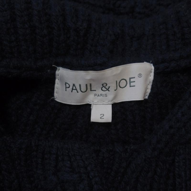 ポール&ジョー PAUL&JOE ニット、セーター 長袖 2 無地 紺 / ネイビー / レディース USED 古着 中古 10031046