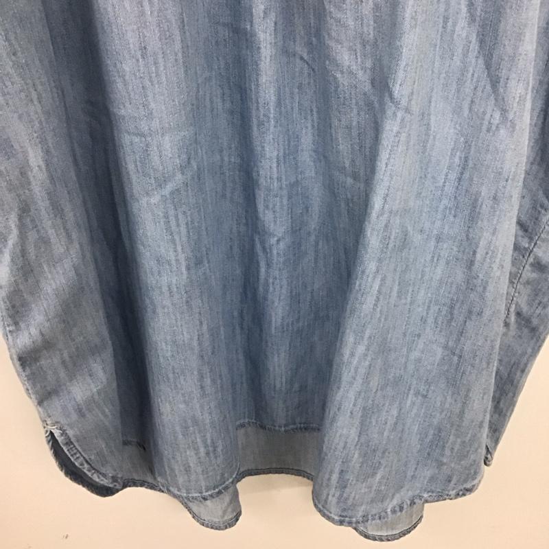 ギャップ GAP ワンピース ひざ丈スカート M 無地 水色 / ライトブルー / レディース USED 古着 中古 10134198
