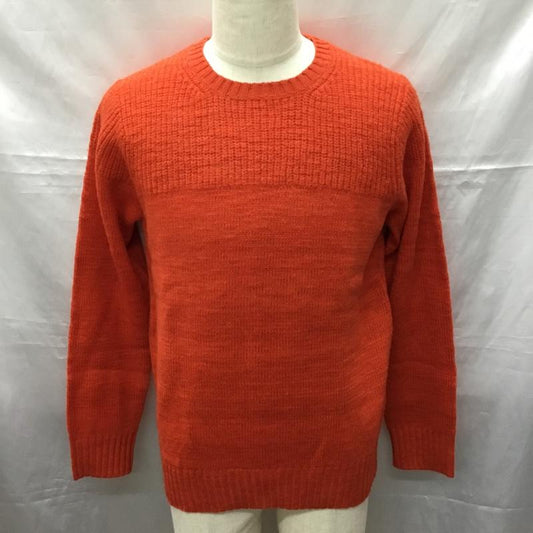ニューヨーカー ブルー NEWYORKER BLUE ニット、セーター 長袖 長袖ニットカットソー ニット セーター クルーネックニット L 無地 橙 / オレンジ /  メンズ USED 古着 中古 10113539