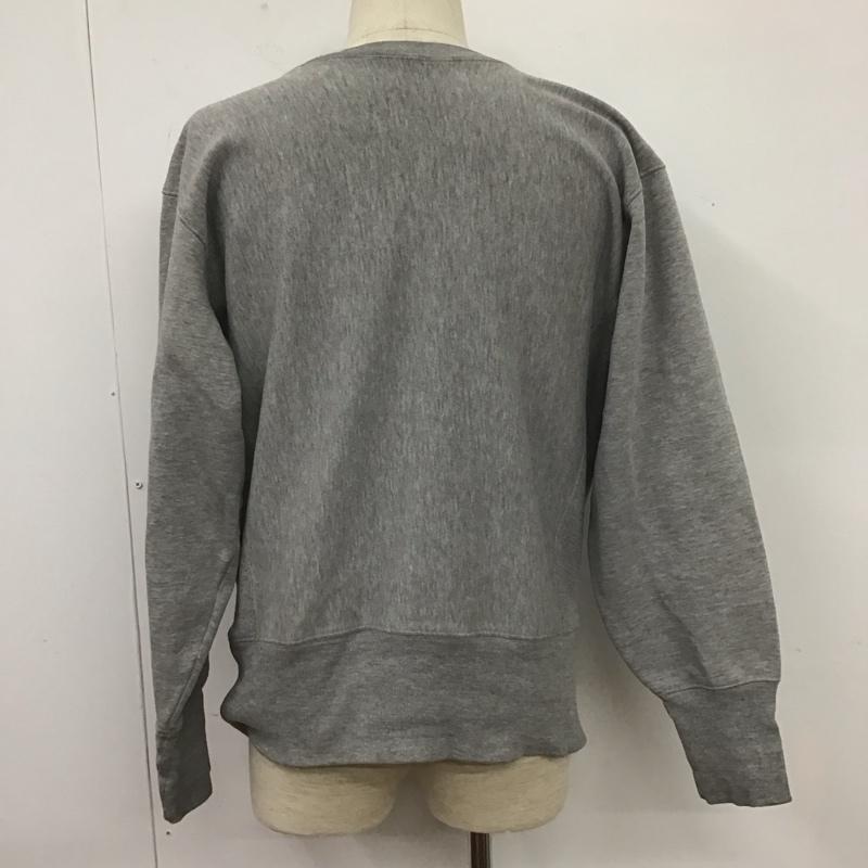 チャンピオン Champion トレーナー 長袖 長袖トレーナー スウェット クルーネック リブスウェットカットソー L 無地 灰 / グレー / メンズ USED 古着 中古 10106827