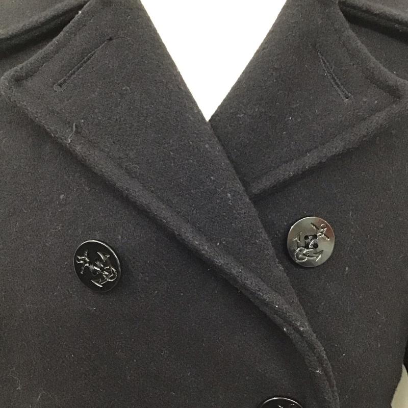 ショット schott コート ピーコート 740 36 無地 紺 / ネイビー / メンズ USED 古着 中古 10119116