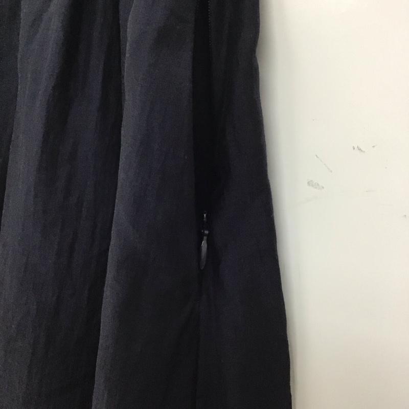 ユナイテッドアローズグリーンレーベルリラクシング UNITED ARROWS green label relaxing スカート ロングスカート 3524-676-2361 シアー ギャザー スカート 無地 紺 / ネイビー /  レディース USED 古着 中古 10133158
