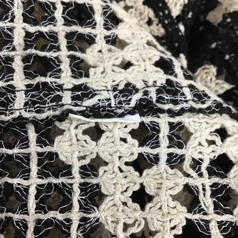 ザラ ZARA シャツ、ブラウス 半袖 半袖ニットシャツ 前開きニットカーディガン カラーシャツ L 総柄 黒 / ブラック / X ベージュ / ベージュ / メンズ USED 古着 中古 10108030