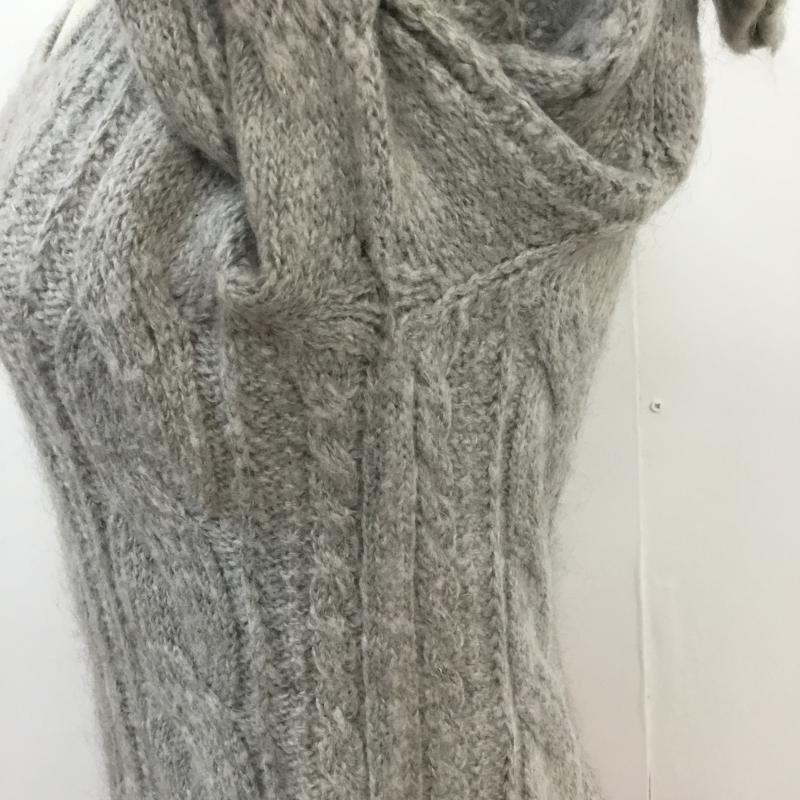 ルスーク LESOUK ニット、セーター 長袖 38 無地 灰 / グレー / レディース USED 古着 中古 10043225