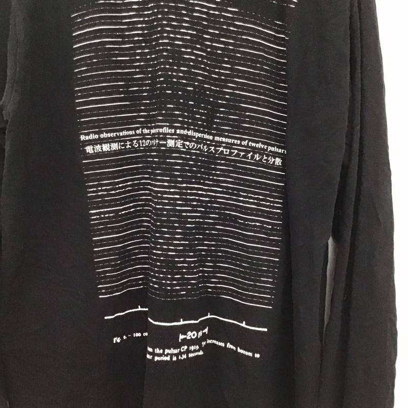 オールアラウンド ALLAROUND カットソー 長袖 長袖カットソー プリントカットソー クルーネック XL ロゴ、文字 黒 / ブラック / メンズ USED 古着 中古 10137228