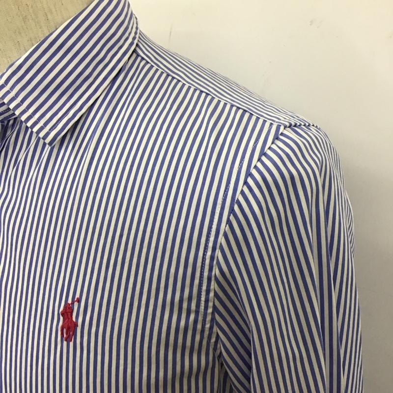 ポロラルフローレン POLO RALPH LAUREN シャツ、ブラウス 長袖 長袖シャツ カラーシャツ ストライプシャツ 長袖カットソー 6 ストライプ 白 / ホワイト / X 水色 / ライトブルー /  メンズ USED 古着 中古 10110774