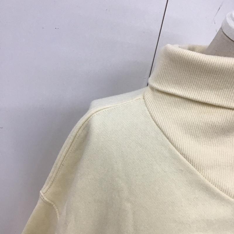 アイテムズ アーバンリサーチ ITEMS URBAN RESEARCH トレーナー 長袖 IT97-21M009 スウェット タートルネック 裏起毛 FREE 無地 アイボリー / アイボリー / レディース USED 古着 中古 10113843