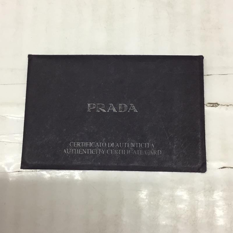 プラダ PRADA 財布 二つ折り M510 TESSUTO ロゴ、文字 黒 / ブラック / レディース USED 古着 中古 10119096