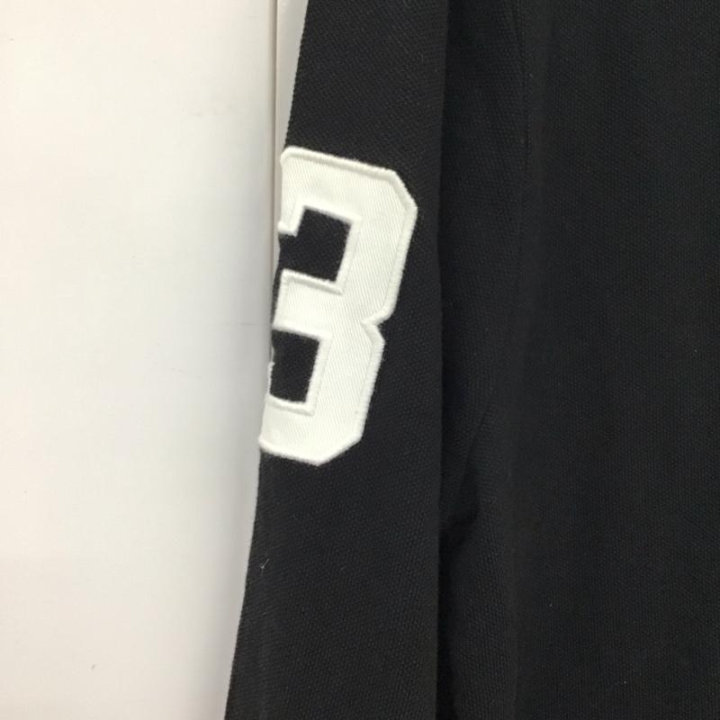 ポロラルフローレン POLO RALPH LAUREN ポロシャツ 長袖 長袖ポロシャツ 長袖カットソー カラーシャツ M ロゴ、文字 黒 / ブラック / メンズ USED 古着 中古 10130736