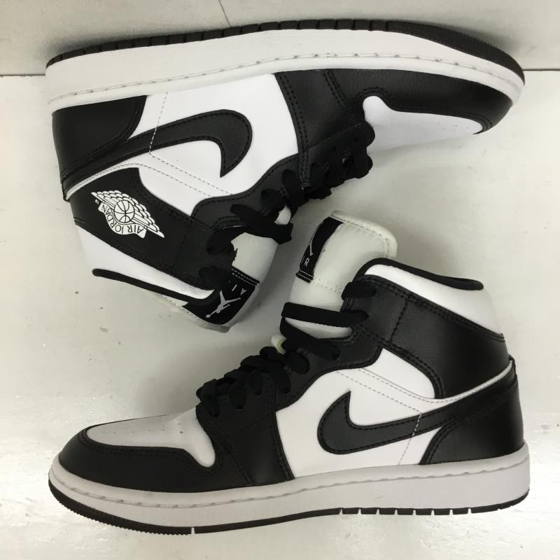 ナイキ NIKE スニーカー スニーカー DV0991-101 Jordan Air Jordan 1 Mid 24.5cm ロゴ、文字 白 / ホワイト / X 黒 / ブラック / レディース USED 古着 中古 10138276