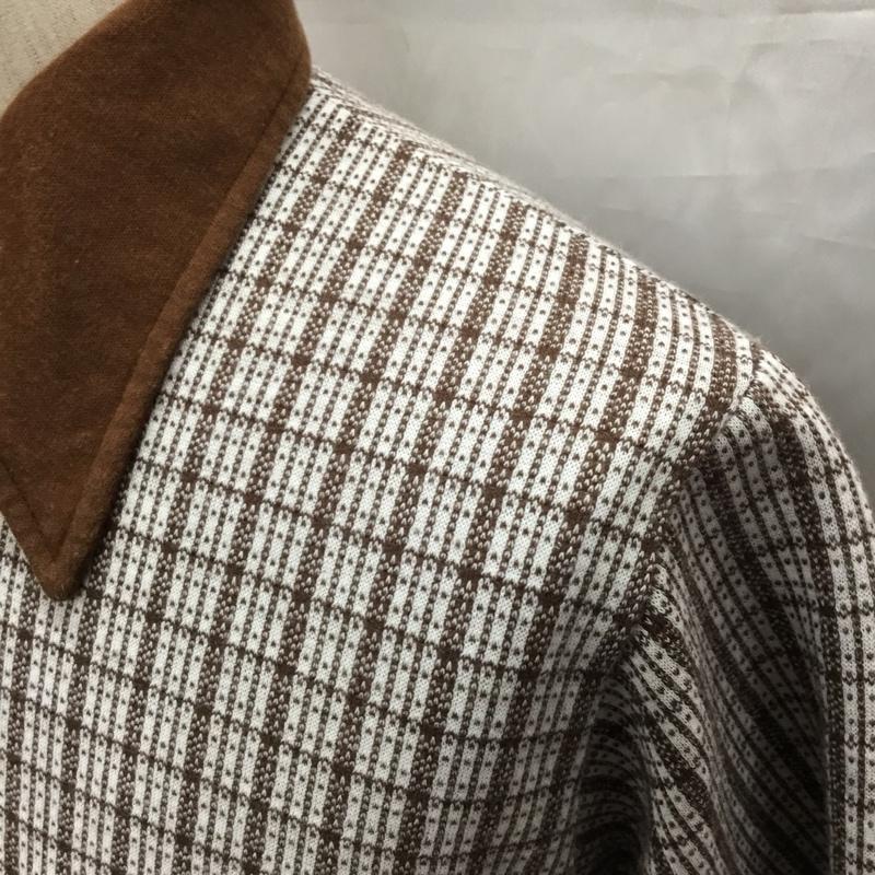 マンシングウェア Munsingwear ポロシャツ 半袖 胸ポケット ペンギン Grand Slam M 茶 / ブラウン / X 白 / ホワイト / メンズ USED 古着 中古 10115542
