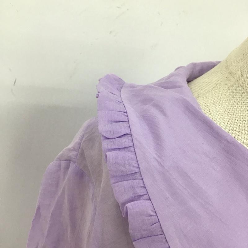 ザラ ZARA シャツ、ブラウス 長袖 S 無地 紫 / パープル / レディース USED 古着 中古 10111604