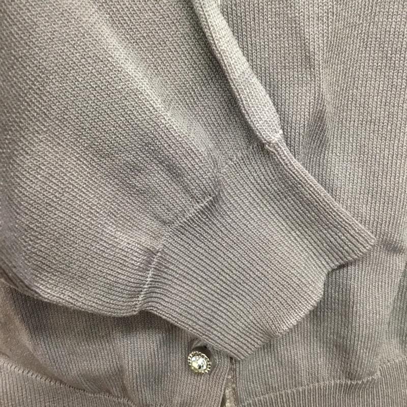 ミッシュマッシュ MISCH MASCH カーディガン 長袖 8-410-00183-4514-21 クルーネック M 無地 紫 / パープル / レディース USED 古着 中古 10107334
