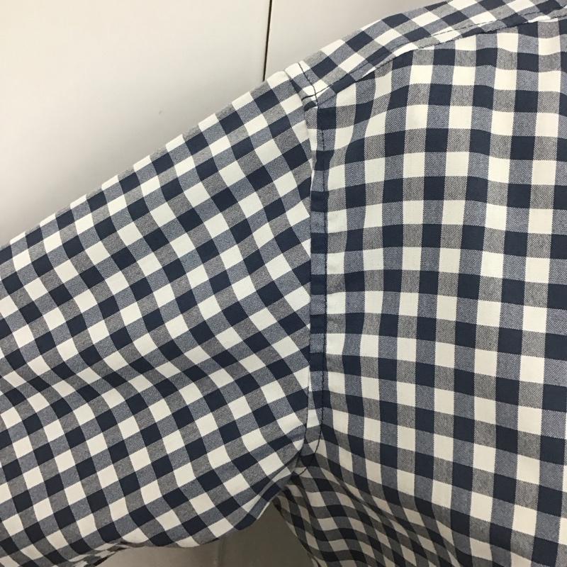 モンベル mont-bell シャツ、ブラウス 長袖 長袖シャツ カラーシャツ ポケットシャツ 長袖カットソー チェックシャツ L チェック 白 / ホワイト / X 青 / ブルー / レディース USED 古着 中古 10110257