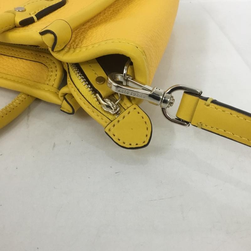 ケイトスペード Kate Spade ショルダーバッグ ショルダーバッグ K7295 エラ ミニトート ハンドバッグ 2WAY ロゴ、文字 黄 / イエロー / レディース USED 古着 中古 10124632