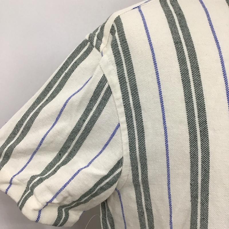 ザラ ZARA シャツ、ブラウス 半袖 半袖シャツ カラーシャツ 半袖カットソー ストライプシャツ L ストライプ マルチカラー / マルチカラー /  メンズ USED 古着 中古 10110398