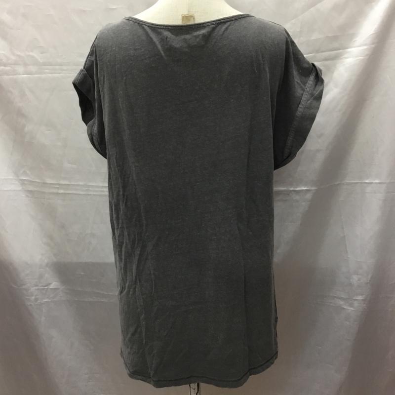 ディーゼル DIESEL Tシャツ 半袖 クルーネック XS アニマル柄 チャコールグレー / チャコールグレー / レディース USED 古着 中古 10112267