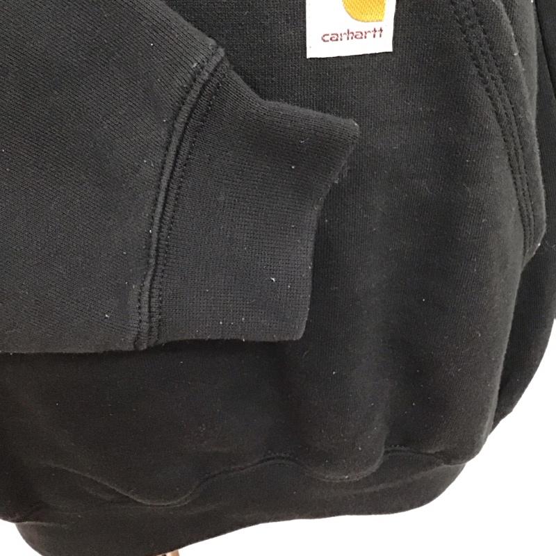カーハート Carhartt パーカー 長袖 長袖パーカー フード付きパーカー プリントスウェット トレーナー M ロゴ、文字 黒 / ブラック /  メンズ USED 古着 中古 10121035