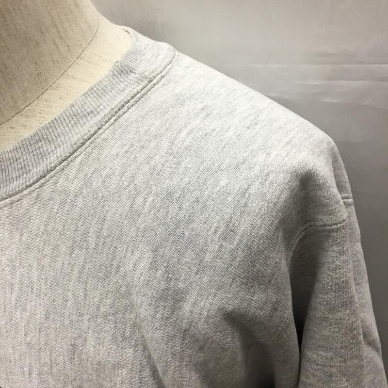 チャンピオン Champion トレーナー 長袖 長袖トレーナー スウェット クルーネック リブスウェットカットソー 80s XL ロゴ、文字 灰 / グレー /  メンズ USED 古着 中古 10119416