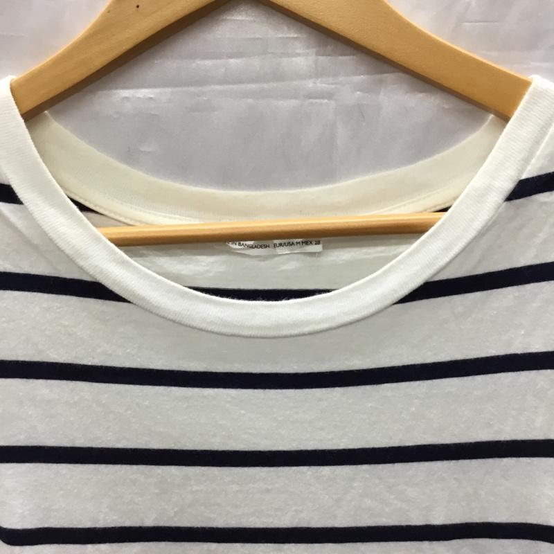 ザラ ZARA タンクトップ タンクトップ 5520 026 060 ノースリーブ M ボーダー柄 白 / ホワイト / X 紺 / ネイビー / レディース USED 古着 中古 10118172