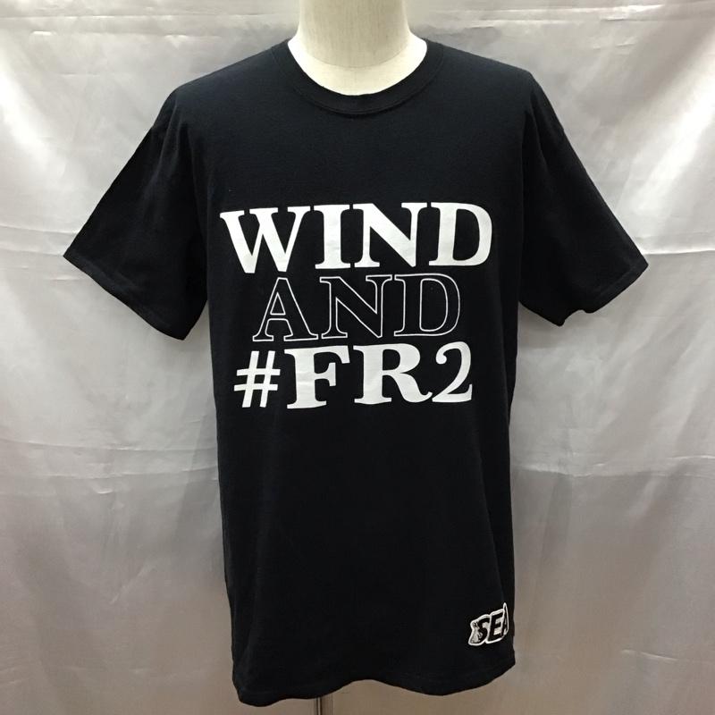 エフアールツー FR2 Tシャツ 半袖 WINDANDSEA 半袖Tシャツ プリントTシャツ 半袖カットソー L プリント 紺 / ネイビー /  メンズ USED 古着 中古 10113569
