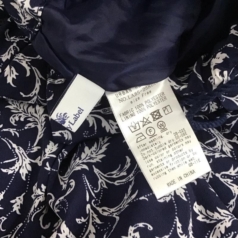 サニーレーベルアーバンリサーチ Sonny Label URBAN RESEARCH スカート ロングスカート la85-25k013 ロングスカート フレアスカート カジュアルスカート FREE 総柄 白 / ホワイト / X 紺 / ネイビー / レディース USED 古着 中古 10109219