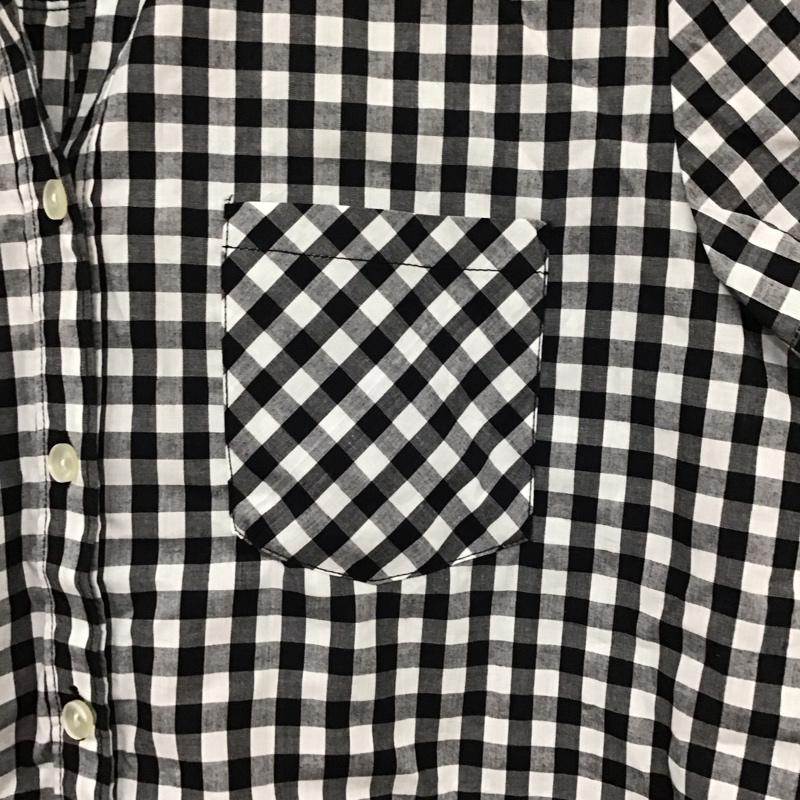 アズノゥアズ as know as シャツ、ブラウス 半袖 23259A232 半袖 チュニック M チェック 白 / ホワイト / X 黒 / ブラック / レディース USED 古着 中古 10119231