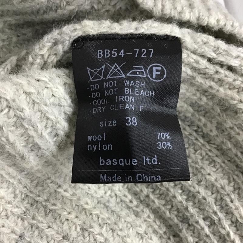 ブランバスク blanc basque ニット、セーター 長袖 BB54-727 ウールナイロンタートルニットチュニック 38 無地 オフホワイト / オフホワイト / レディース USED 古着 中古 10105707