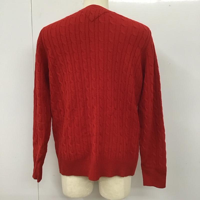 トミーヒルフィガー TOMMY HILFIGER ニット、セーター 長袖 長袖ニットカットソー ニット セーター クルーネックニット L 赤 / レッド / メンズ USED 古着 中古 10112834