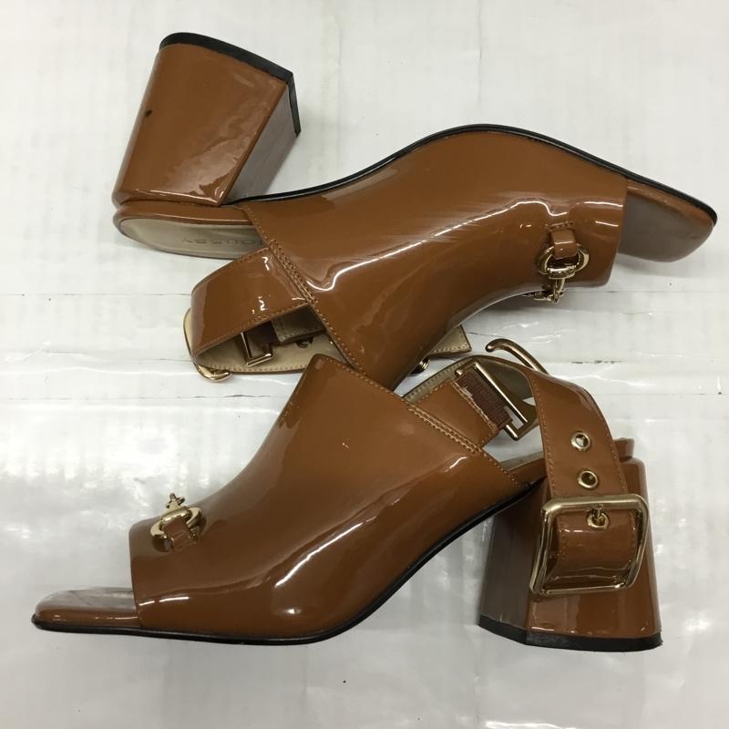 マウジー MOUSSY サンダル サンダル 太ヒール 24.5cm ワンポイント キャメル / キャメル / レディース USED 古着 中古 10113685